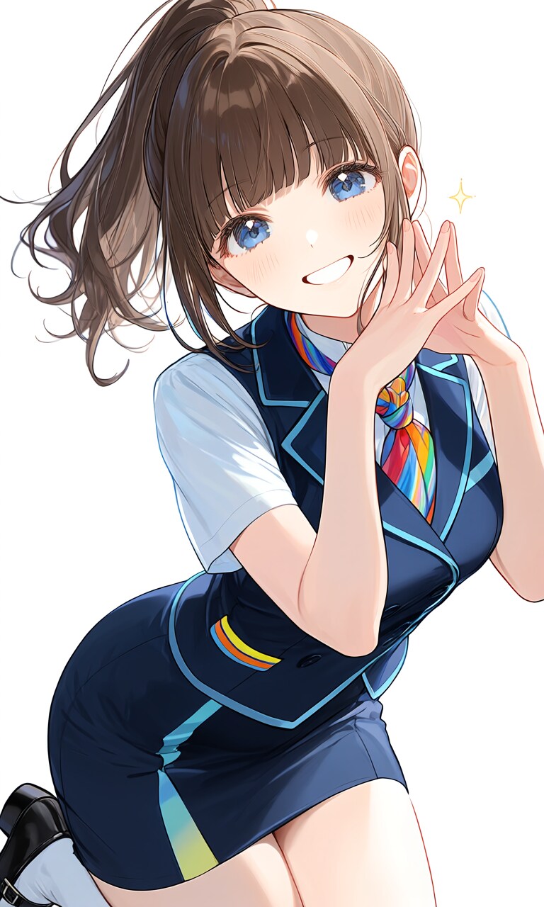 【うちの子】パチ屋楽◯風制服 | の人気AIイラスト・グラビア