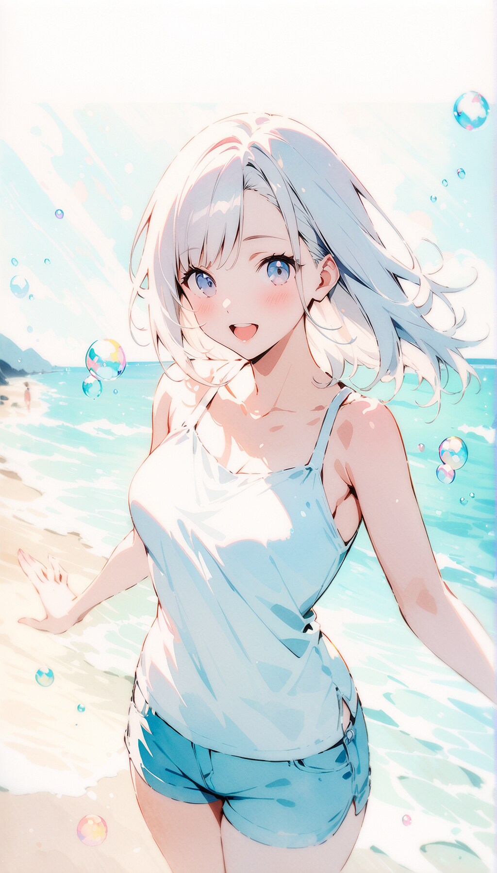 銀髪さんと海へ