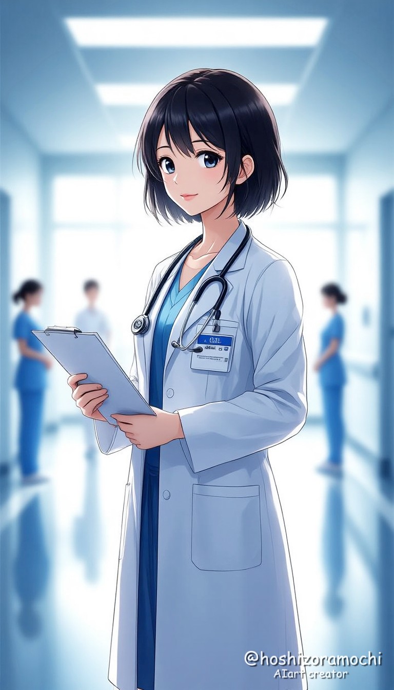 命の最前線で輝く、若き医師の決意 - A young doctor's determination to shine on the front lines of saving lives | の人気AIイラスト・グラビア