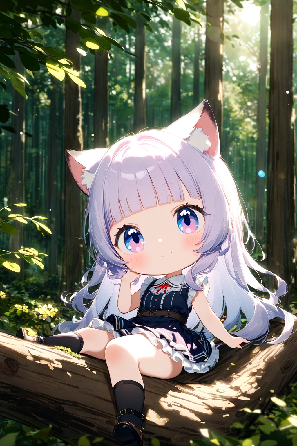 森のネコ