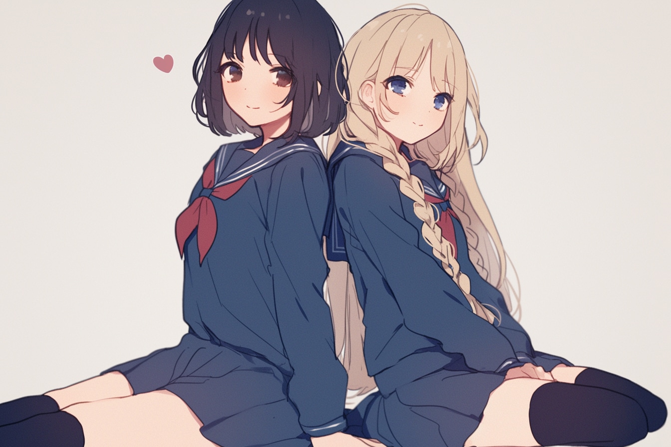 二人のJK164 | の人気AIイラスト・グラビア