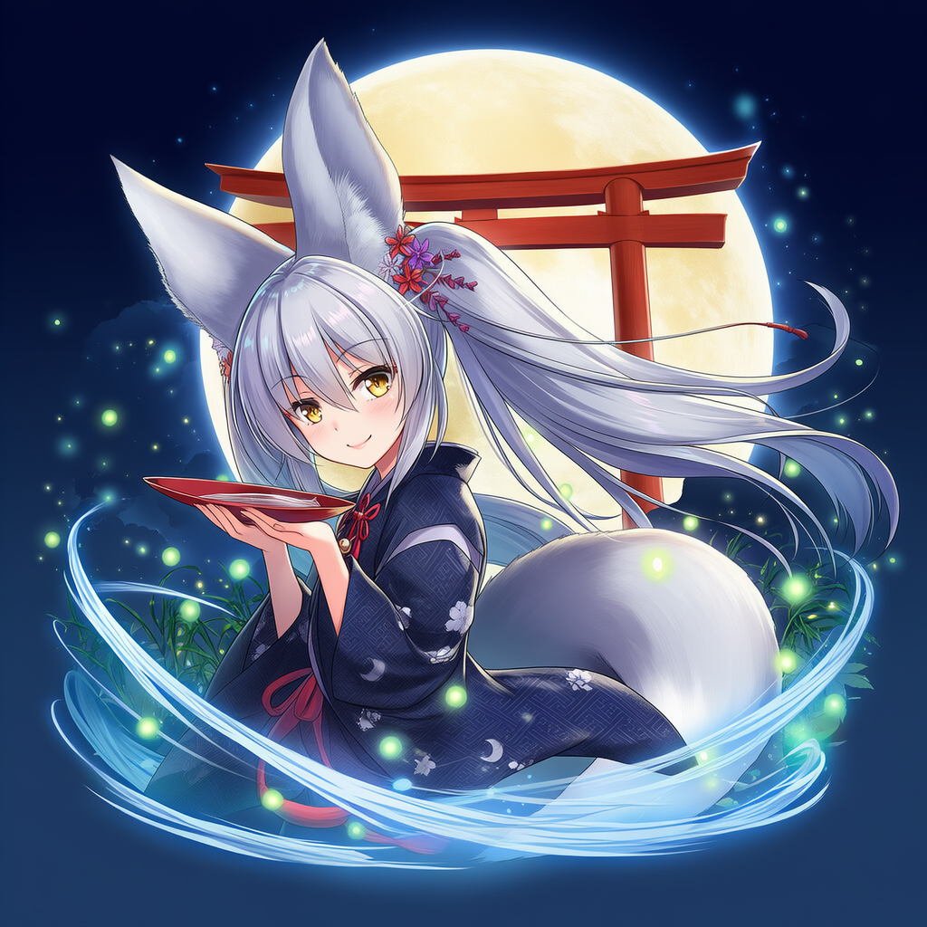銀狐様の月見酒