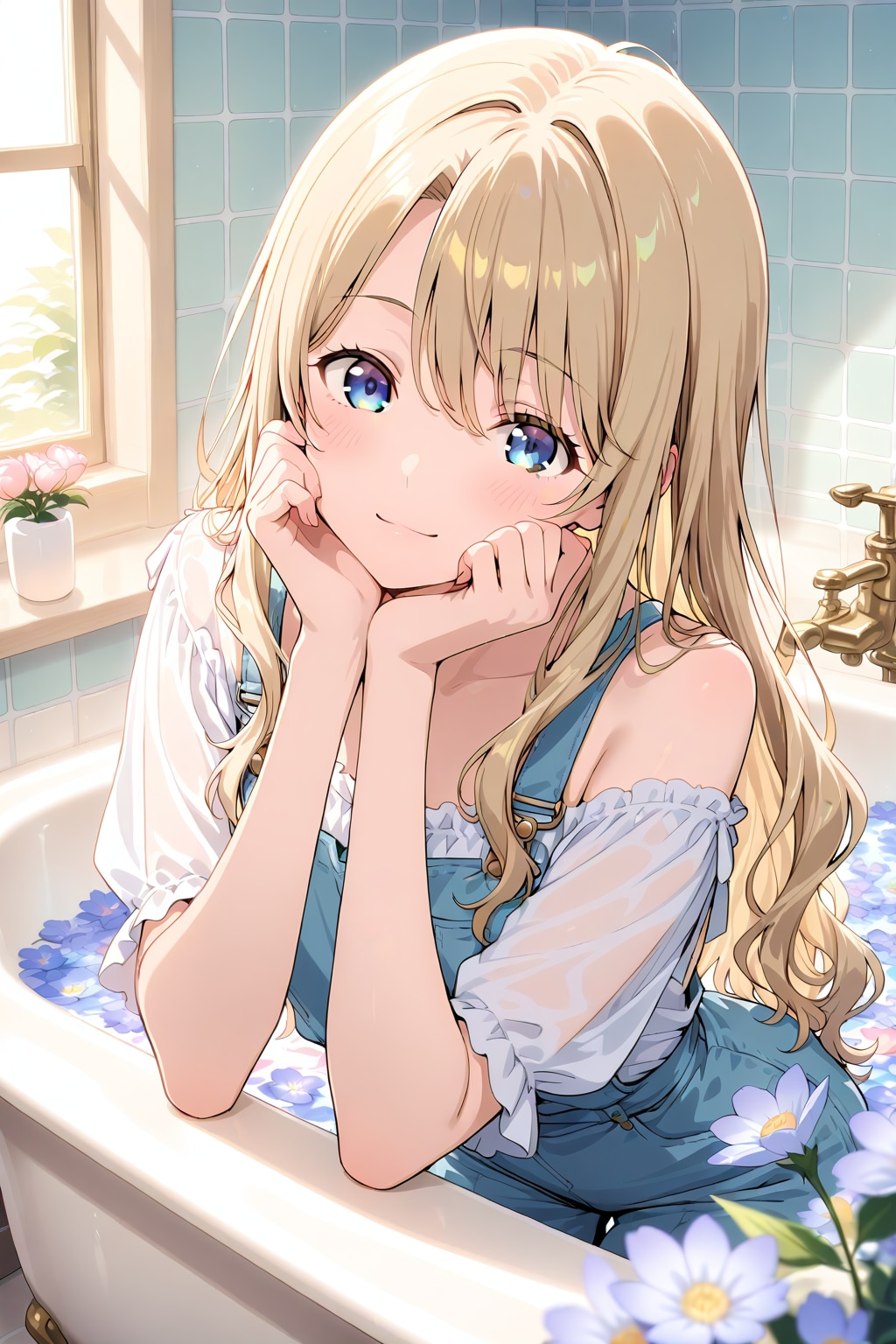 １　頬杖をする少女