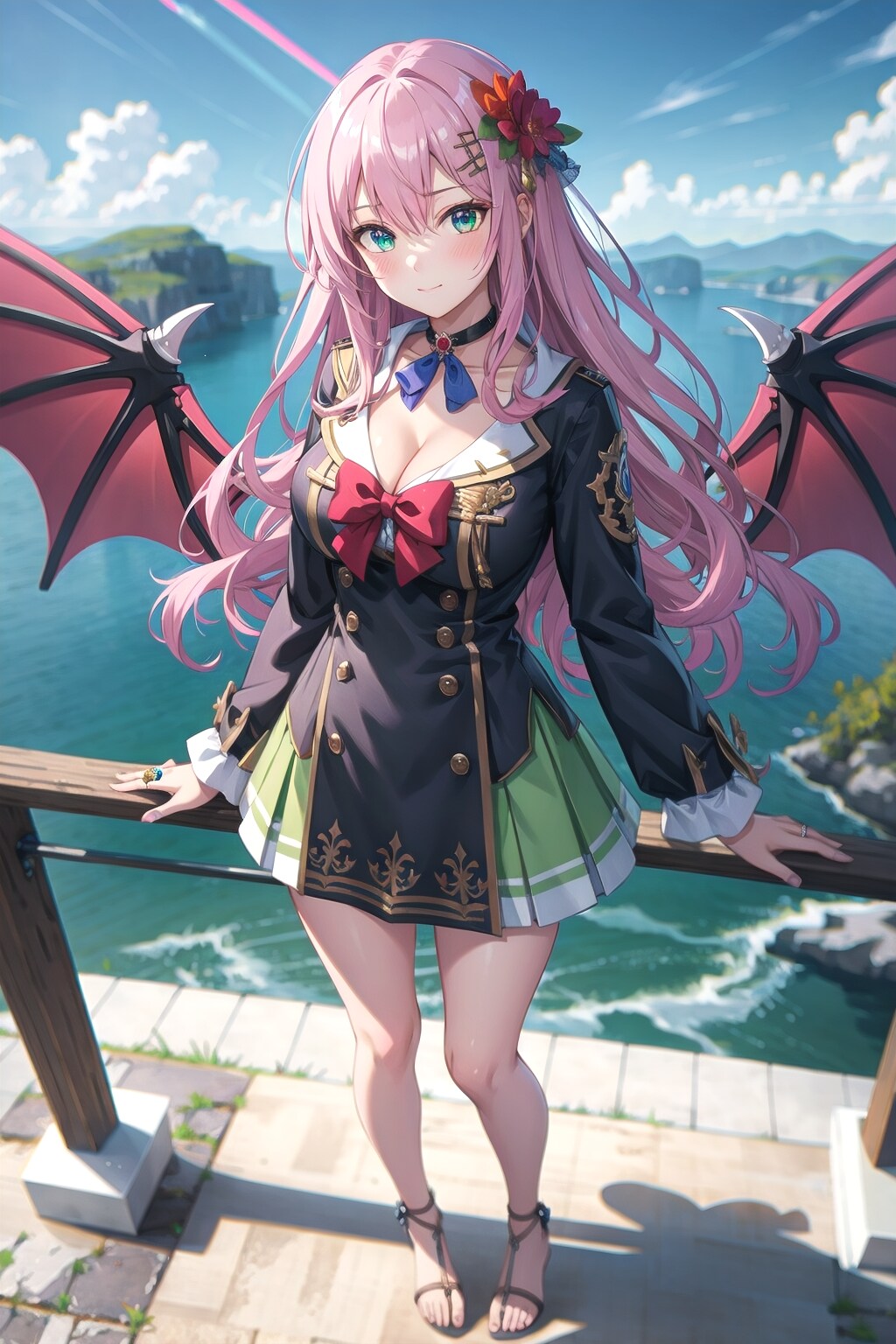 渓谷で