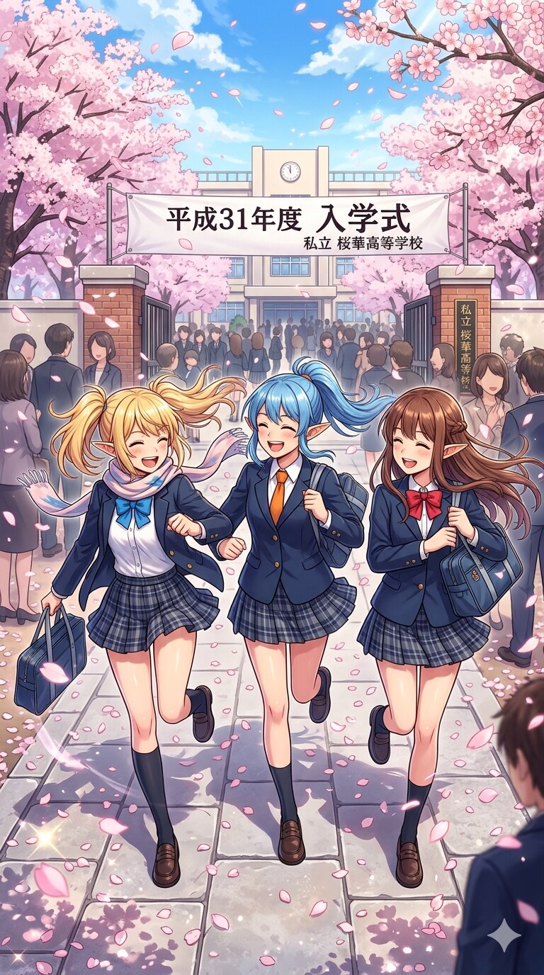 ちちぷい学園入学式 | の人気AIイラスト・グラビア