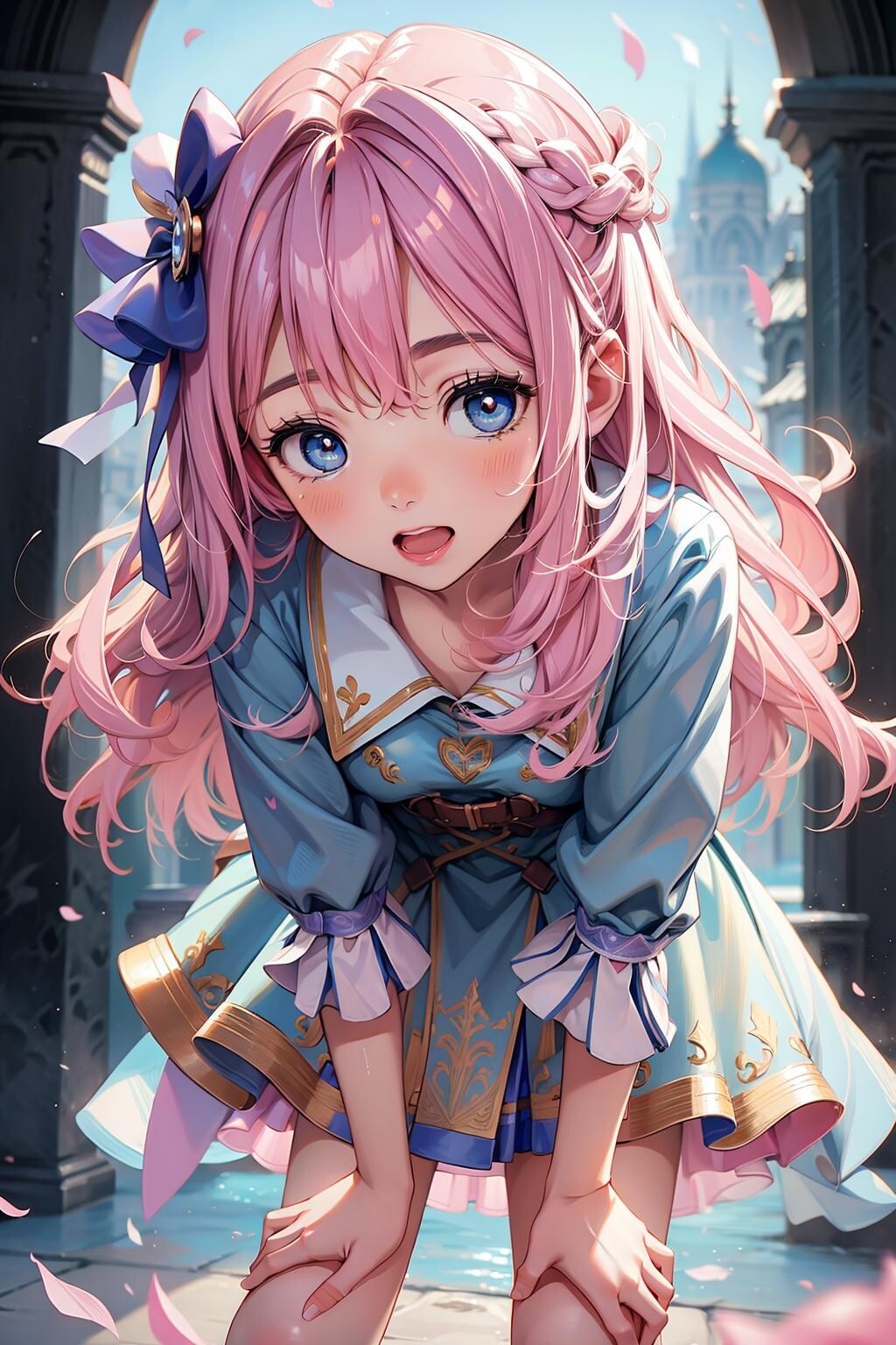 かくれんぼ　「あの～。髪の毛が青色の女の子を見かけませんでした？」