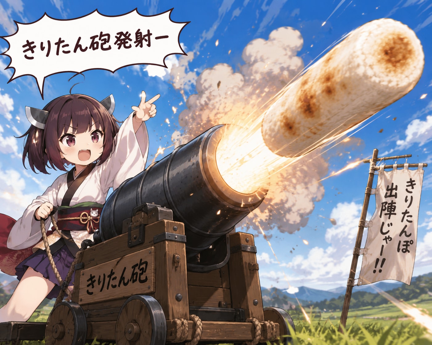 きりたん砲だー