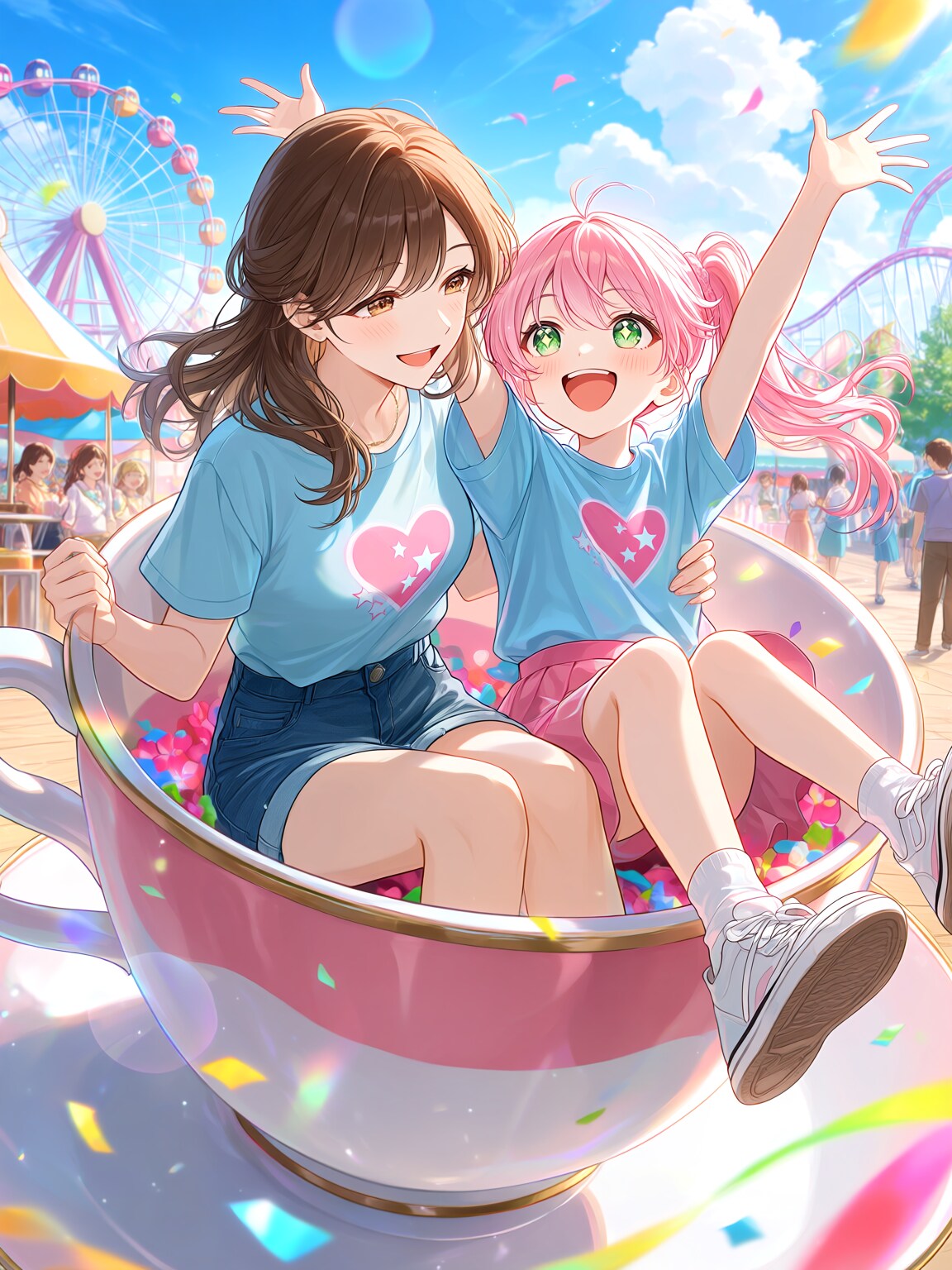 ママと遊園地♪ | の人気AIイラスト・グラビア