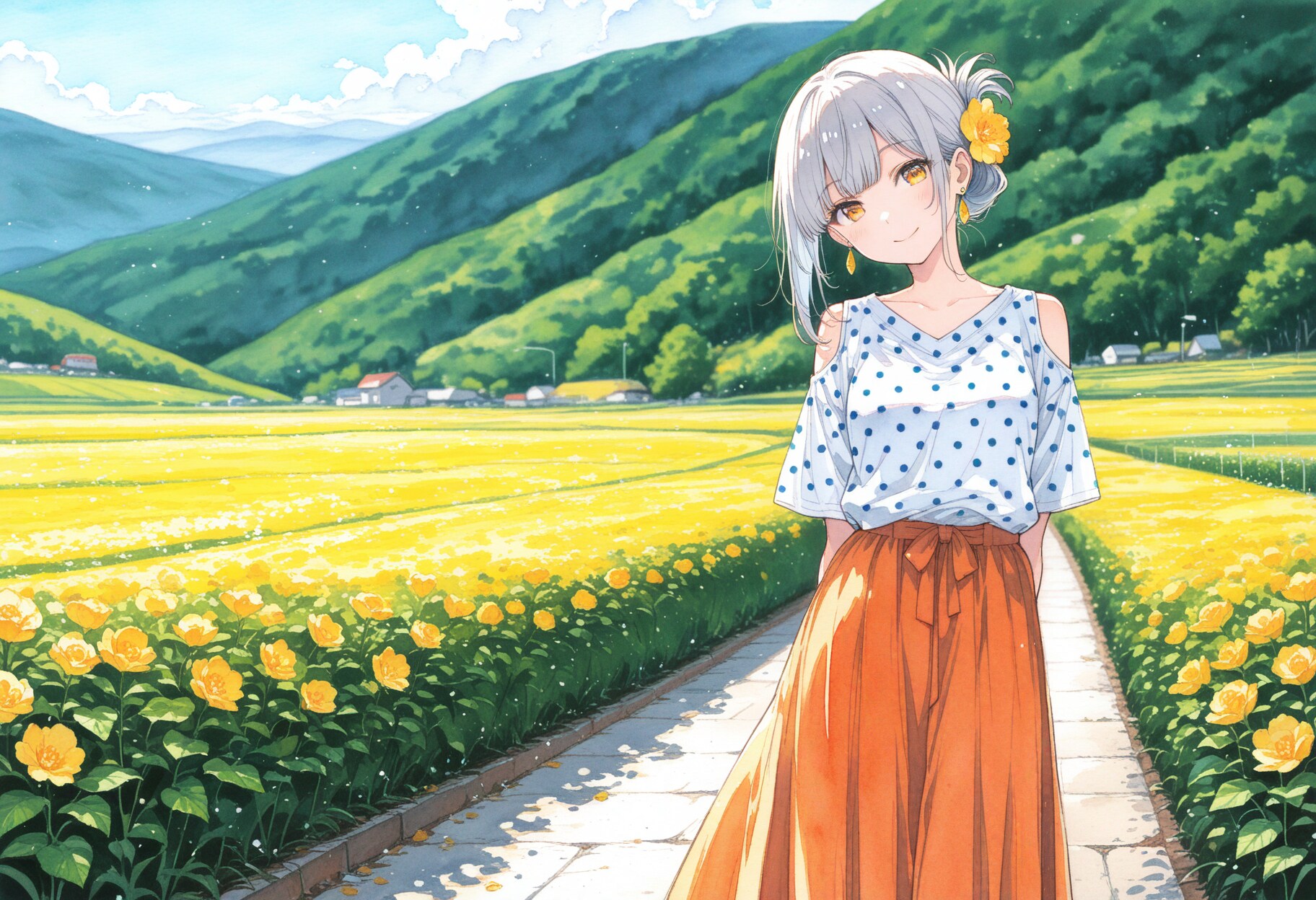 看板娘　landscape