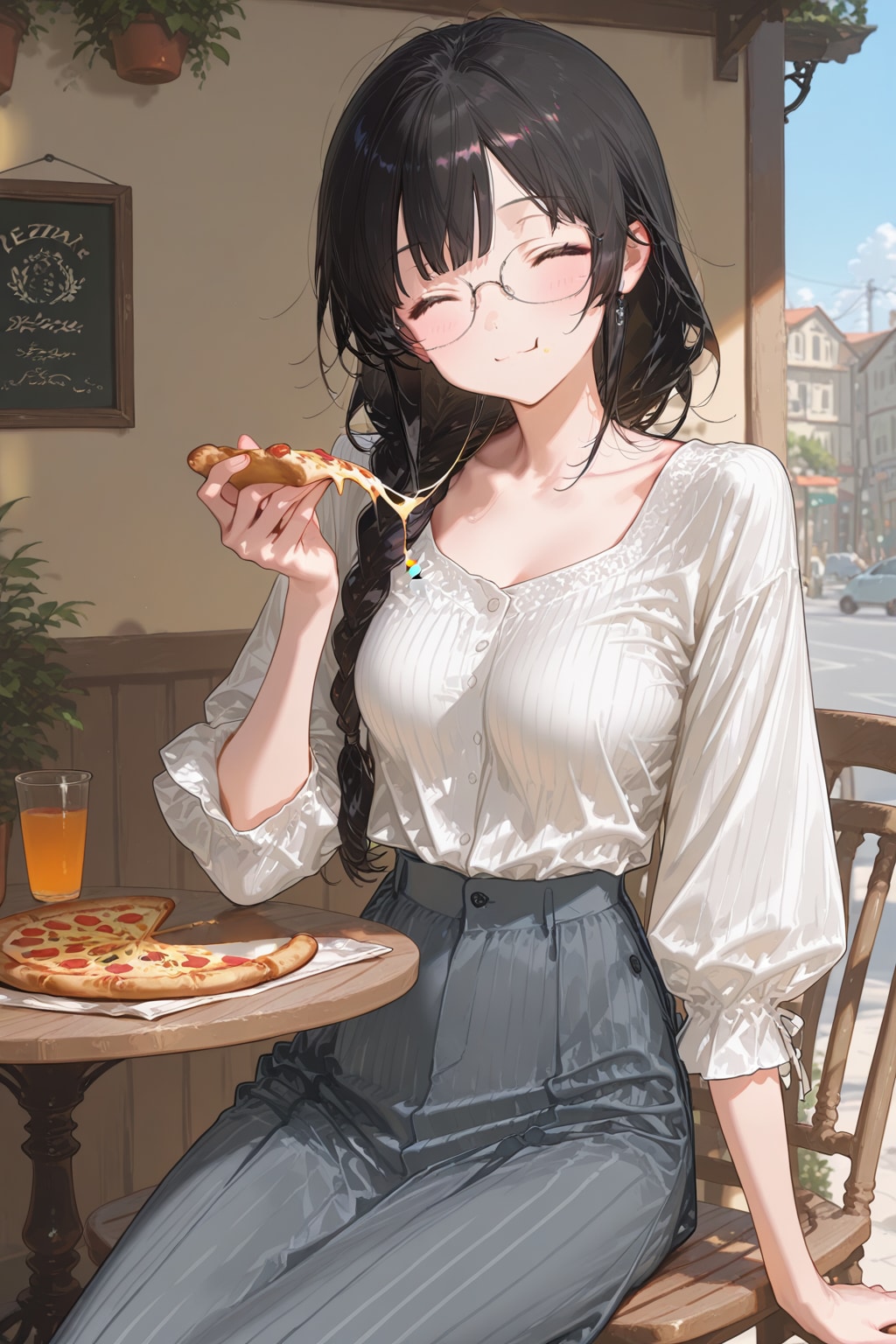 お昼のピザ（月子:37）