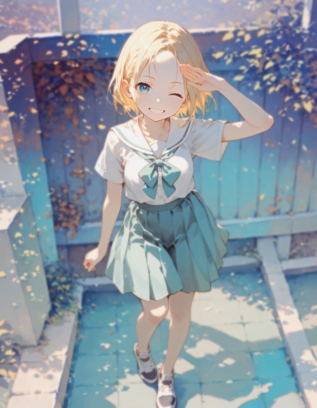 salute_1girl,
