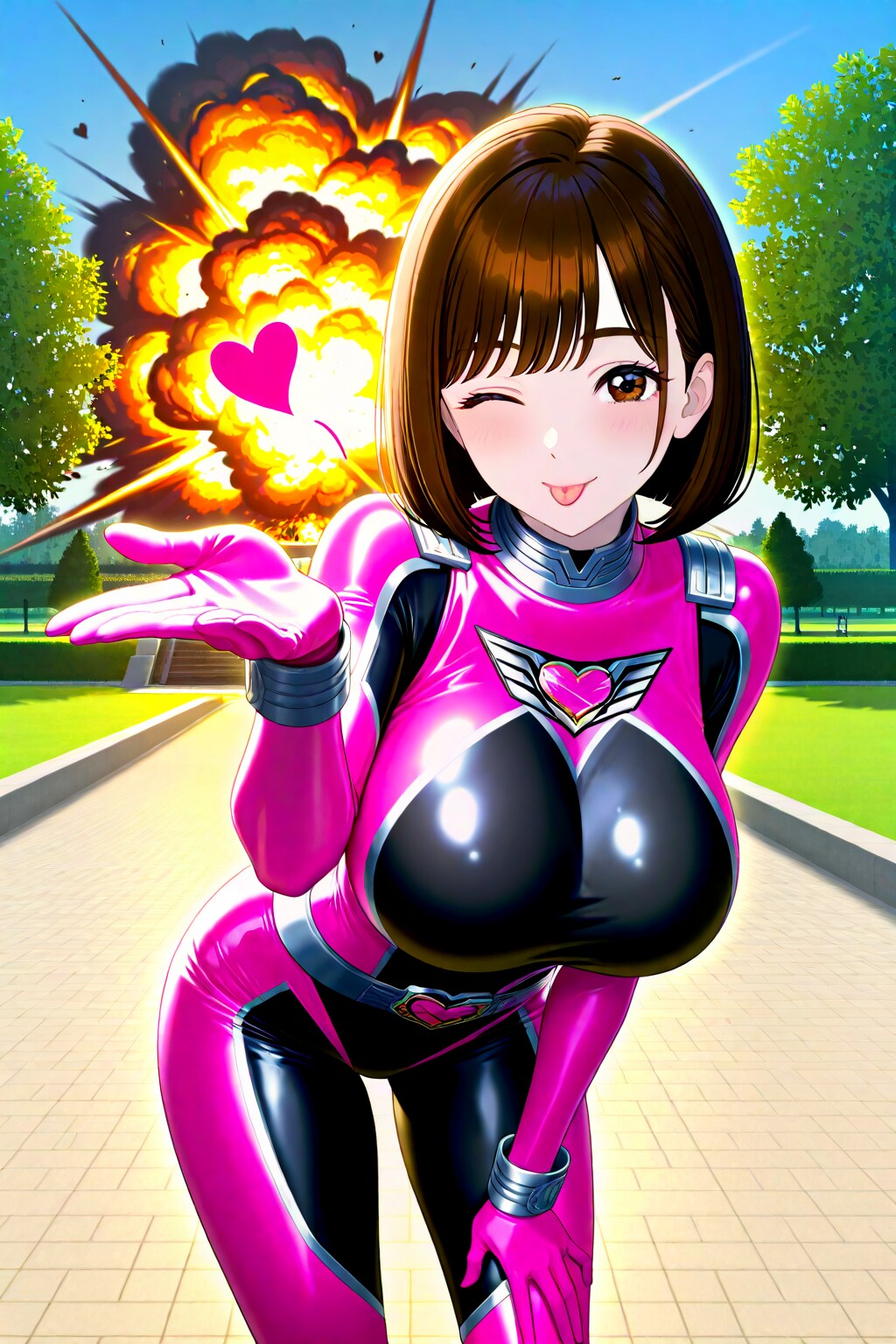 戦隊ヒロイン　アキちゃん | の人気AIイラスト・グラビア