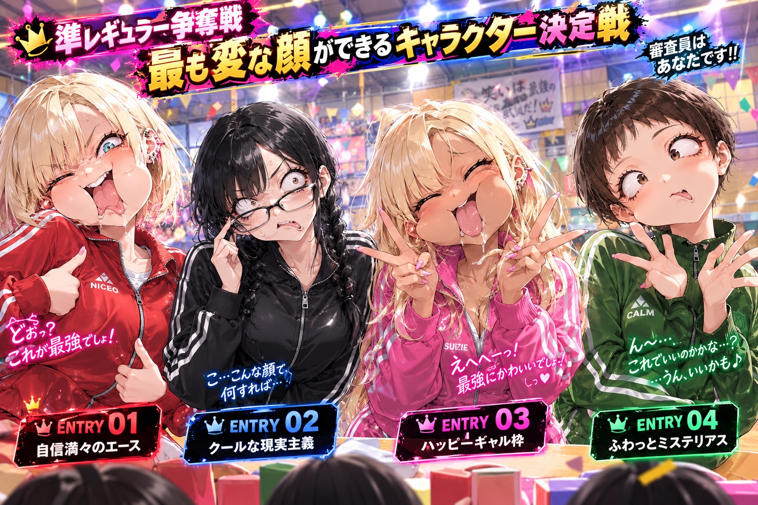 変顔No.1決定戦 | の人気AIイラスト・グラビア