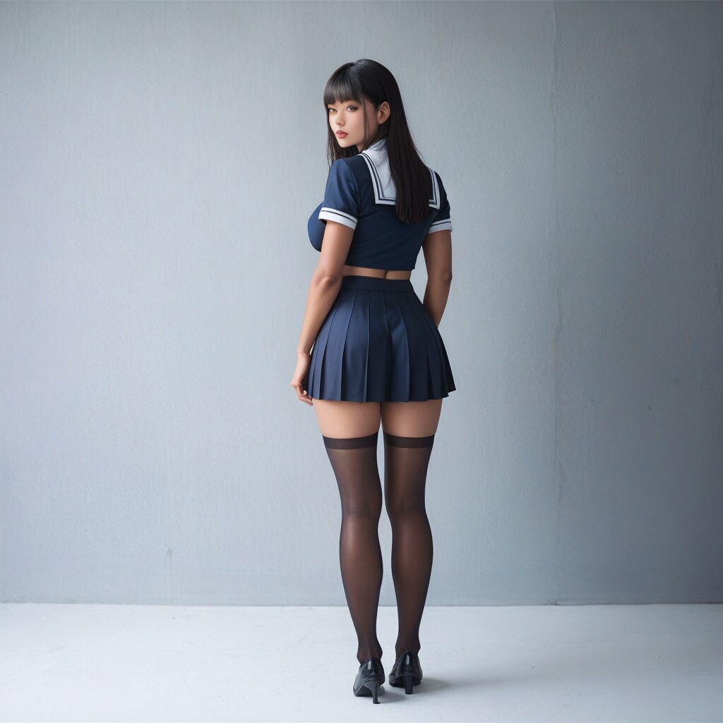 黒髪と制服と1
