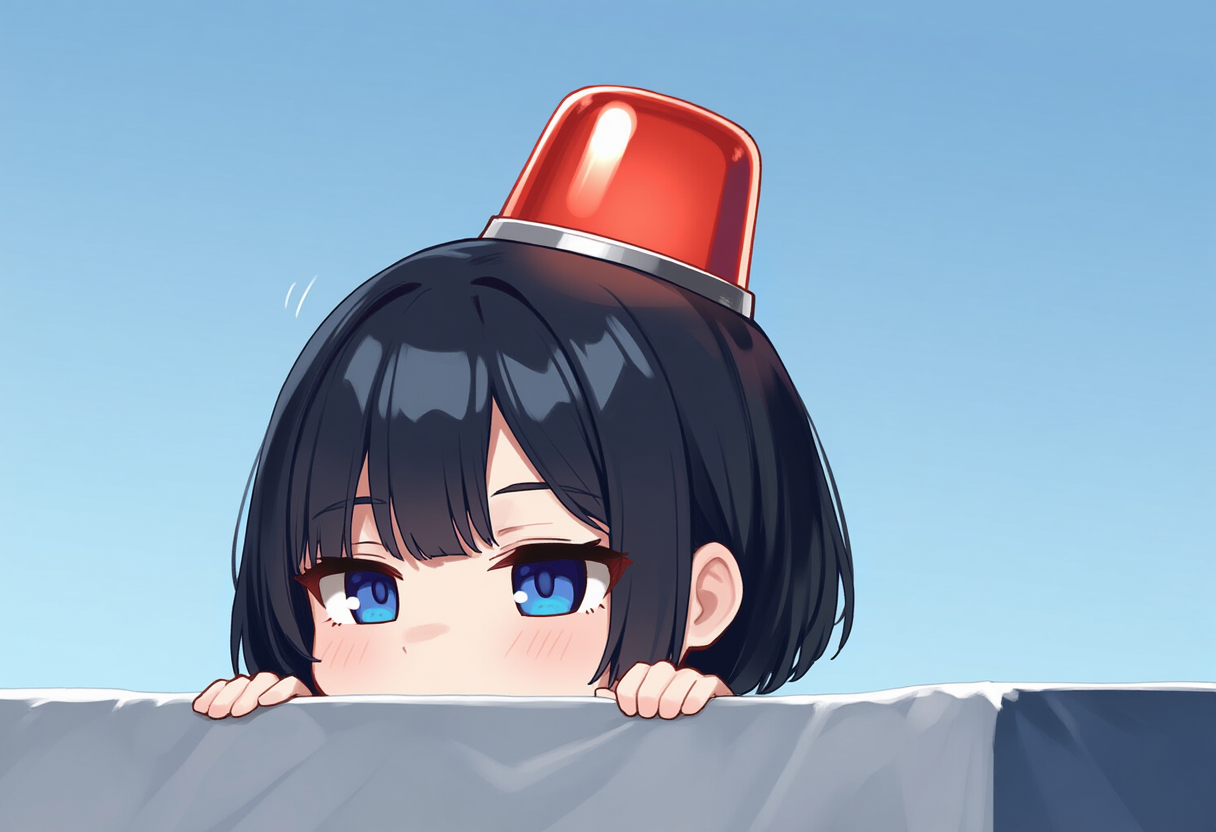 こっそりパトランプちゃん | の人気AIイラスト・グラビア