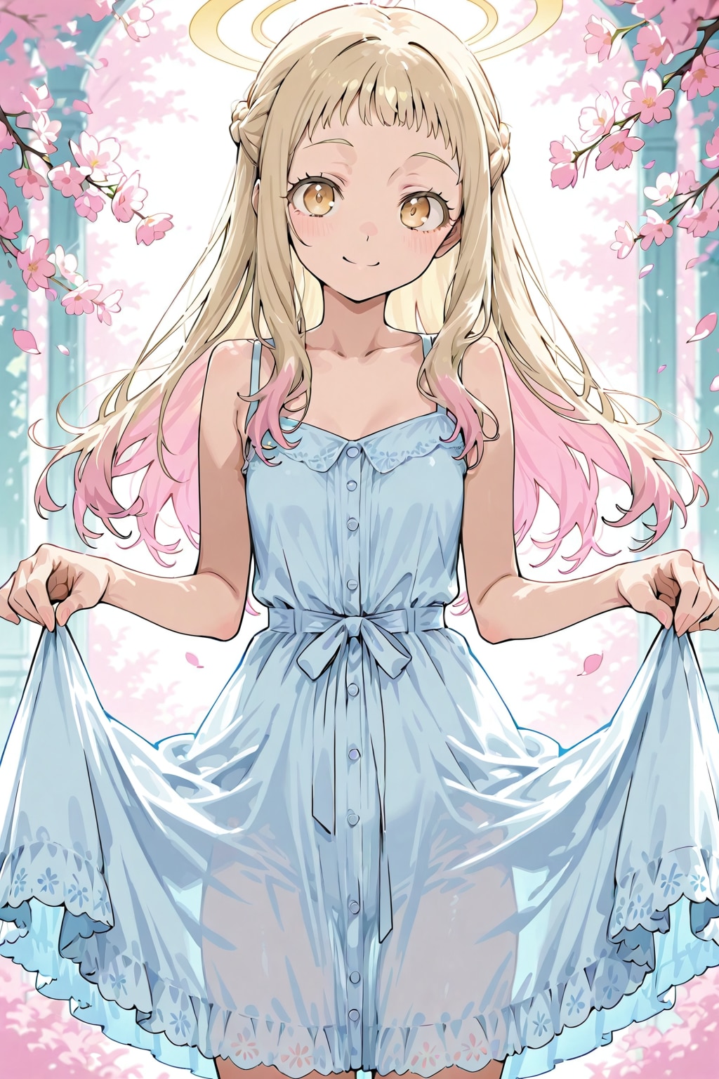 鎖骨のラインが見えるドレス