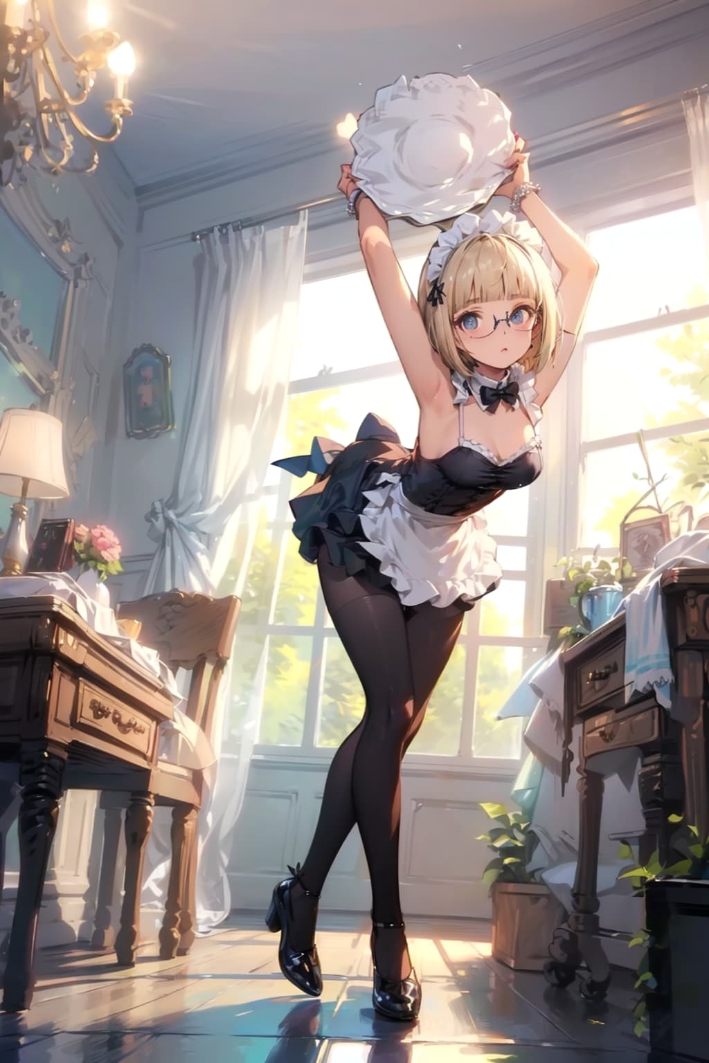 メイドの眼鏡っ娘