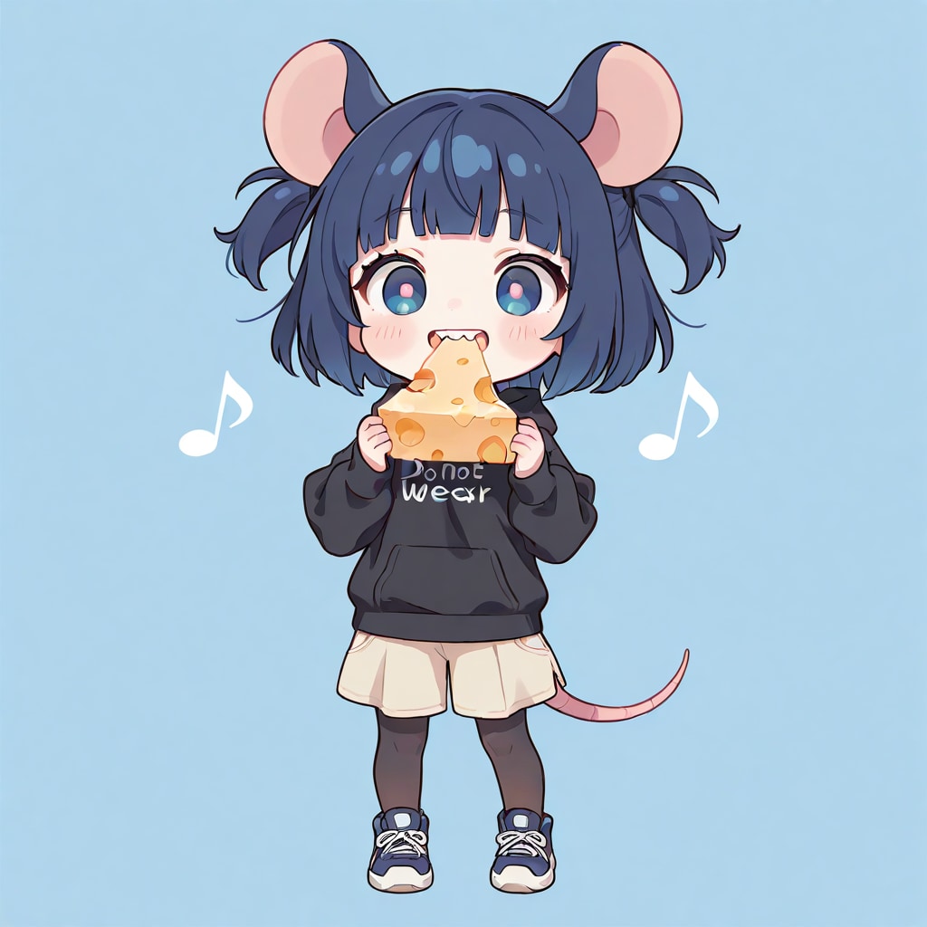 ボクはネズミだからチーズをもらうね🎵