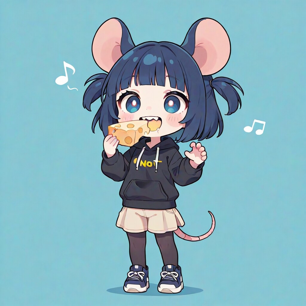 ボクはネズミだからチーズをもらうね🎵