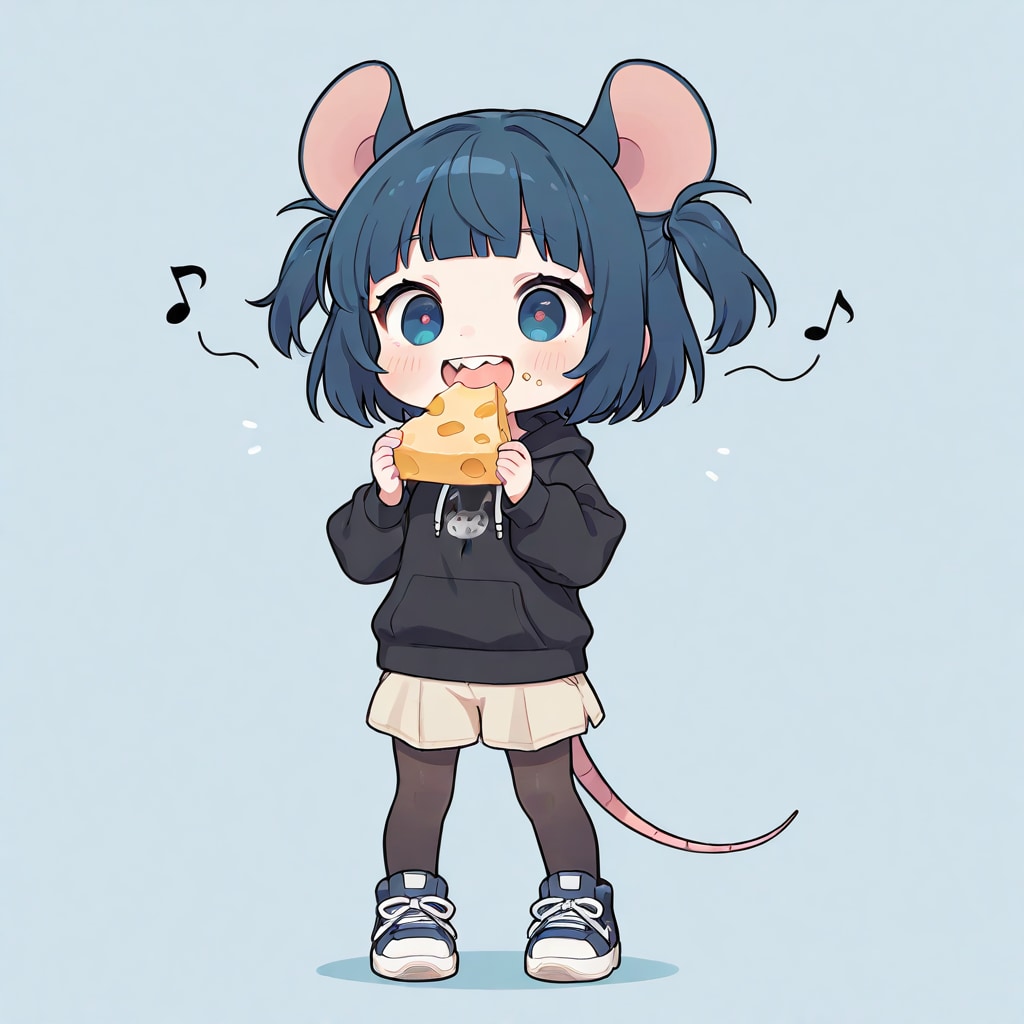 ボクはネズミだからチーズをもらうね🎵