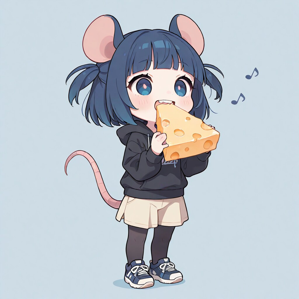 ボクはネズミだからチーズをもらうね🎵
