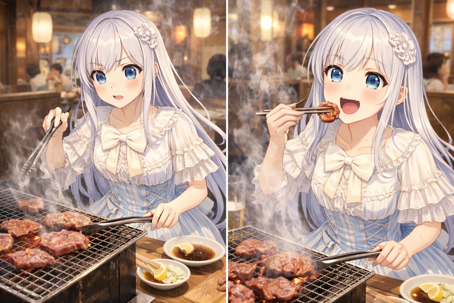 初めての焼肉で覚醒してしまったお嬢様
