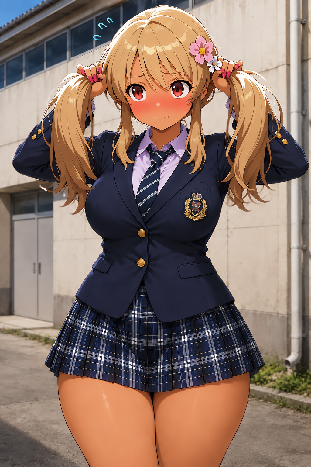 照れのツインテール