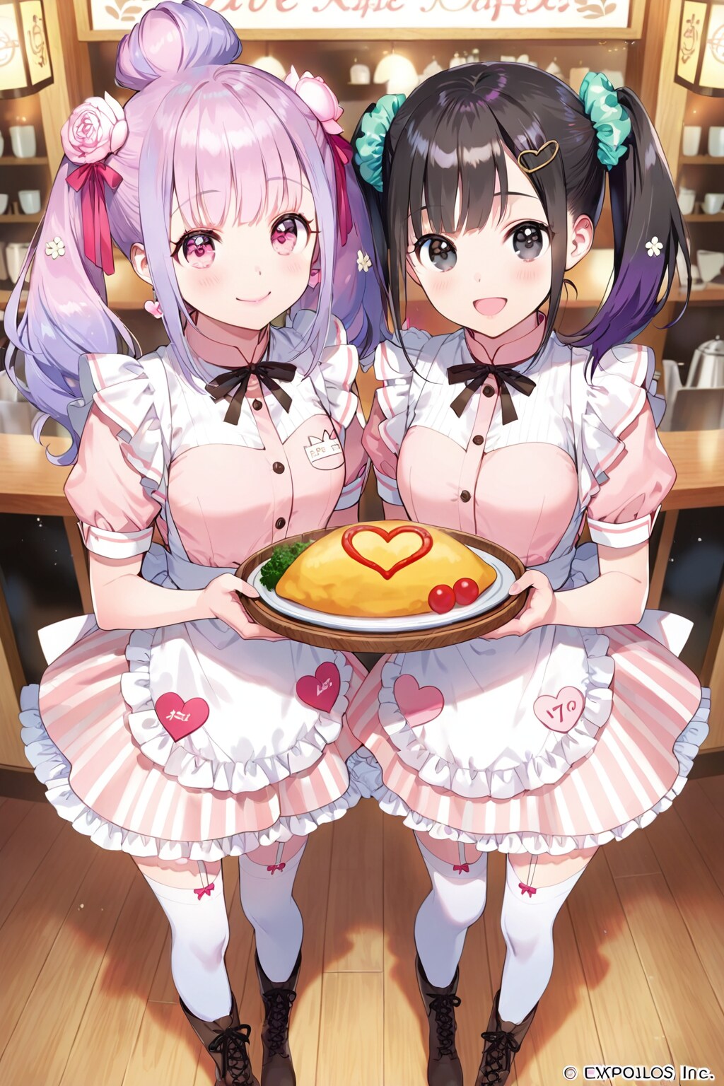 絵梨奈ちゃんと姫様オススメの喫茶AQUAMARINEのオムライスはいかがでしょうか❤️
