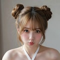 エッチな衣装を着せられてプク顔になる女の子 2枚目