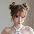エッチな衣装を着せられてプク顔になる女の子 10枚目