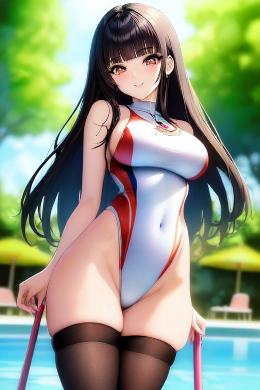 サキちゃんの競泳水着の絶対領域