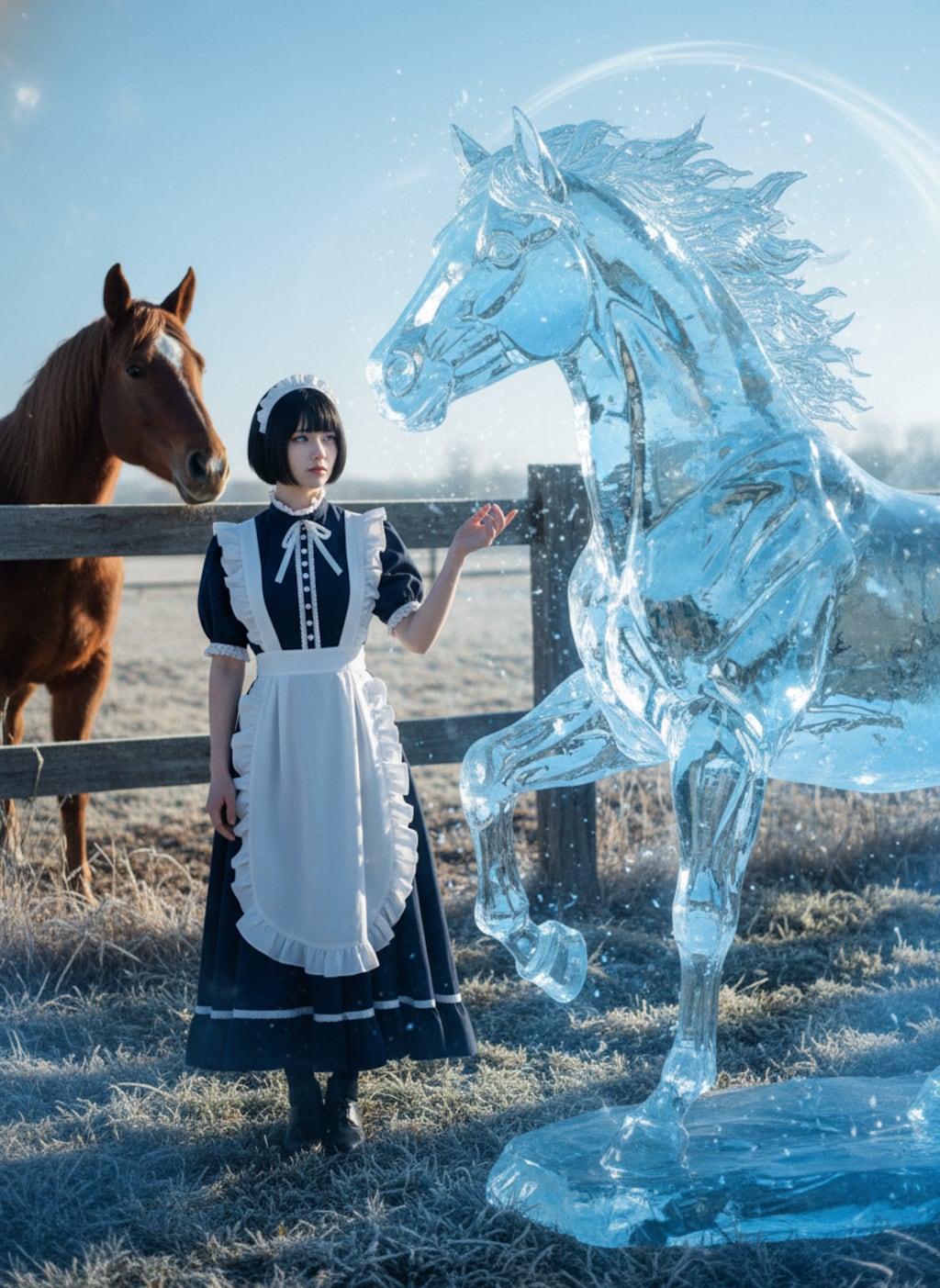 午年を祝うメイド3号