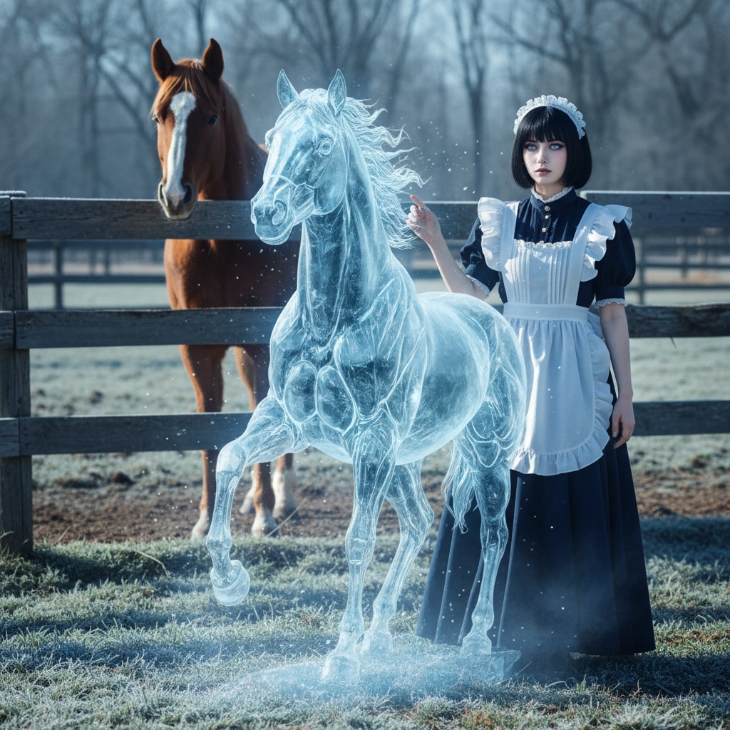 午年を祝うメイド3号