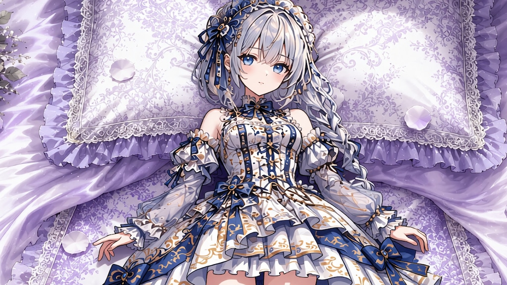 銀髪少女とドレス　その12