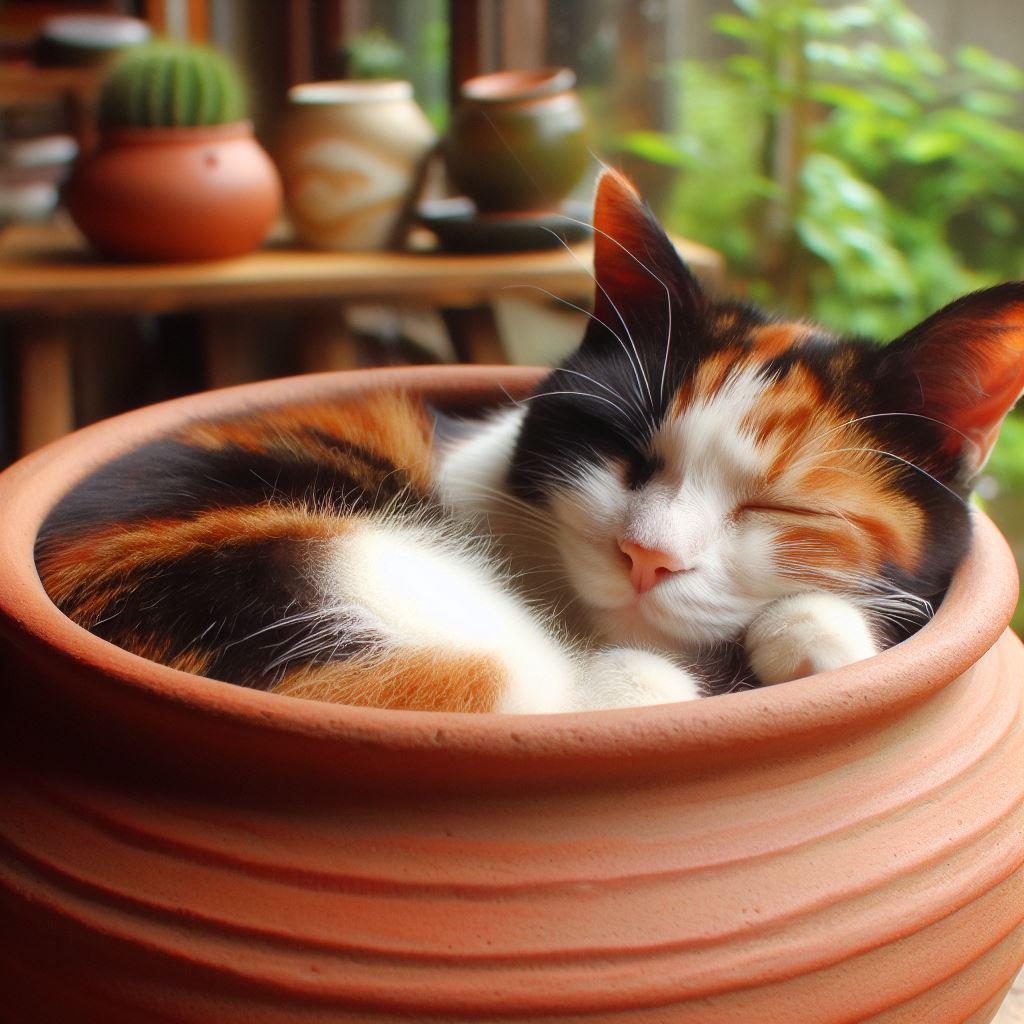 猫を鍋に詰めてやった