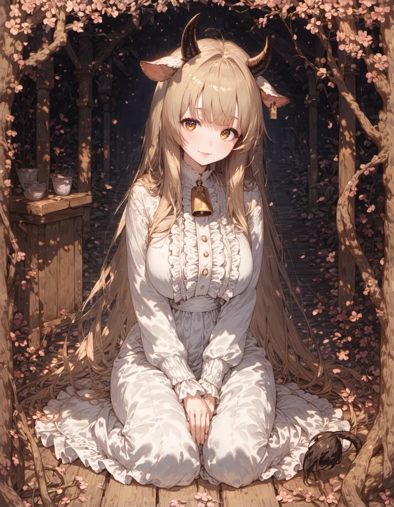 The Bell Beneath the Blossoms | の人気AIイラスト・グラビア