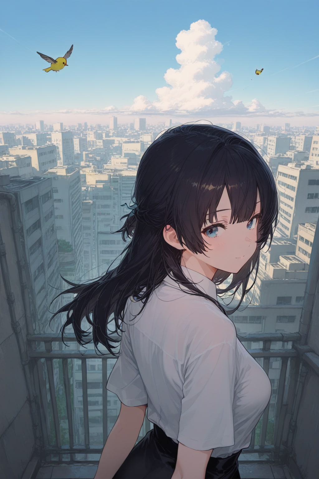 鳥のはばたき、夏 | の人気AIイラスト・グラビア