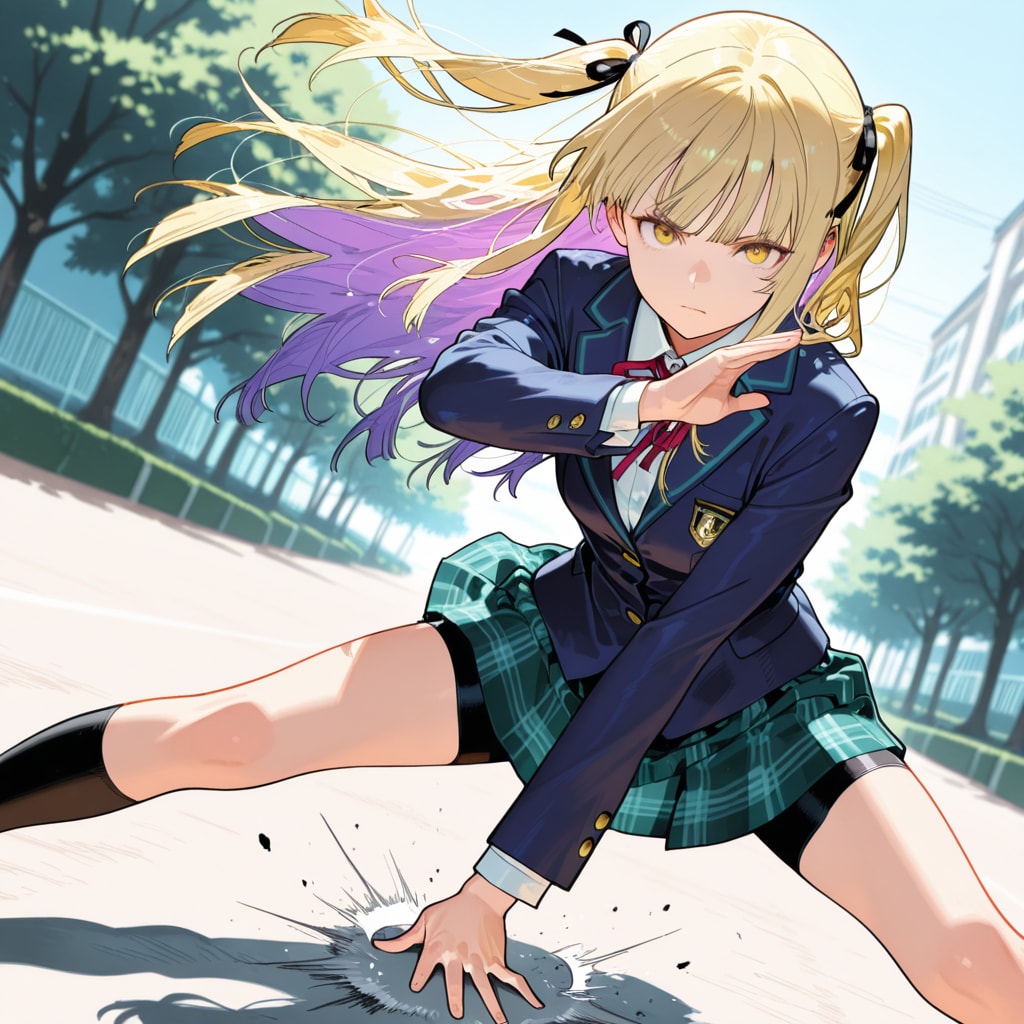 ブレザー姿の住所不定少女(企画参加)