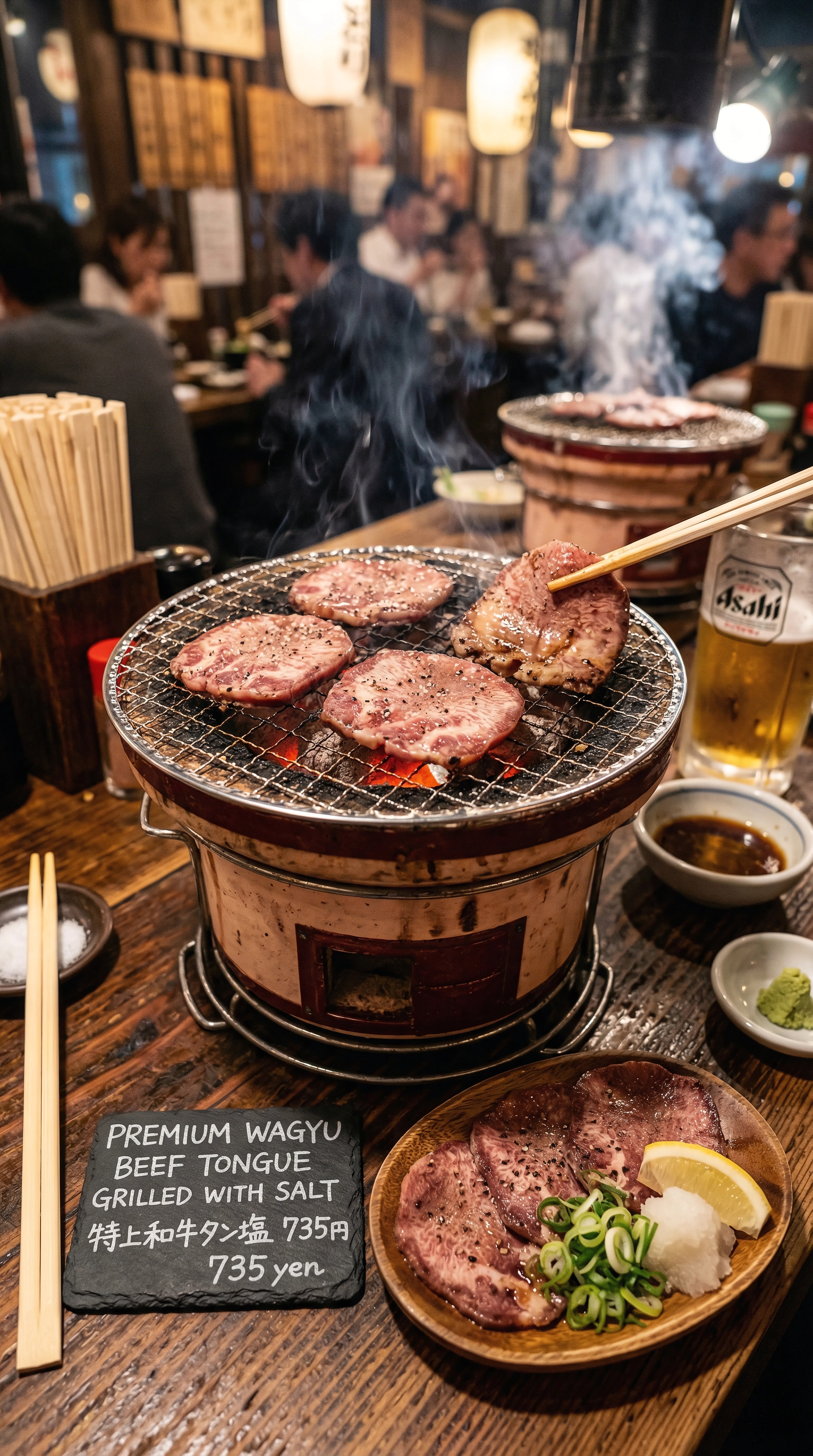 黒毛和牛上塩タン焼735円