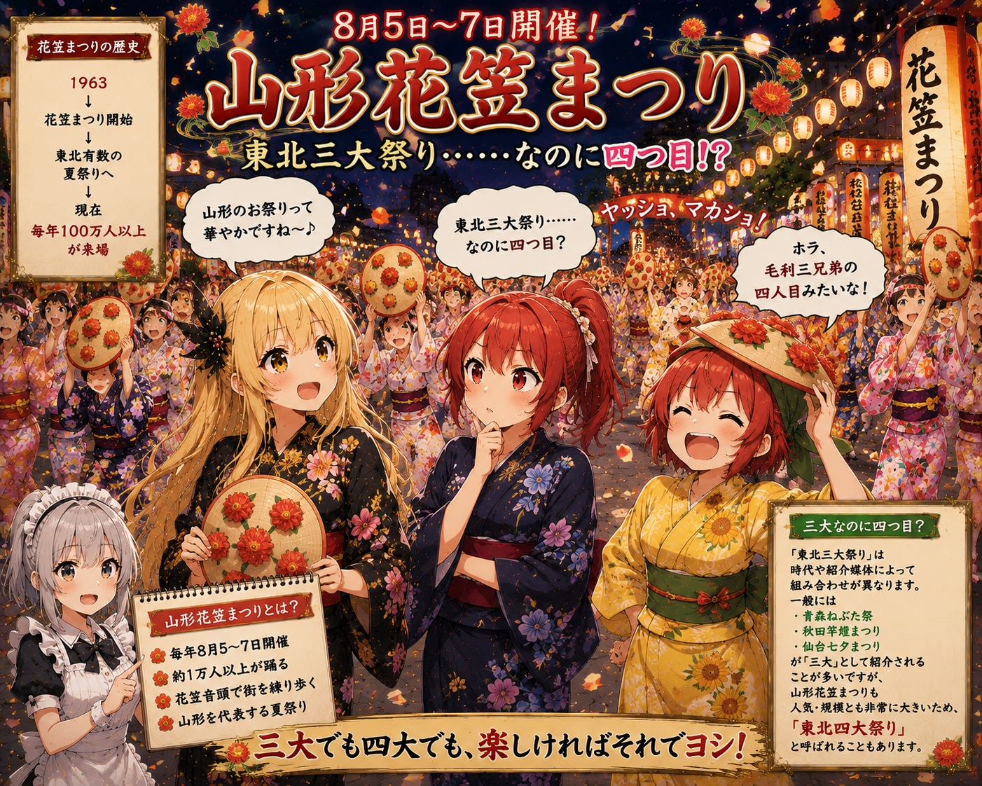 8月5日は山形花笠まつりの開始日