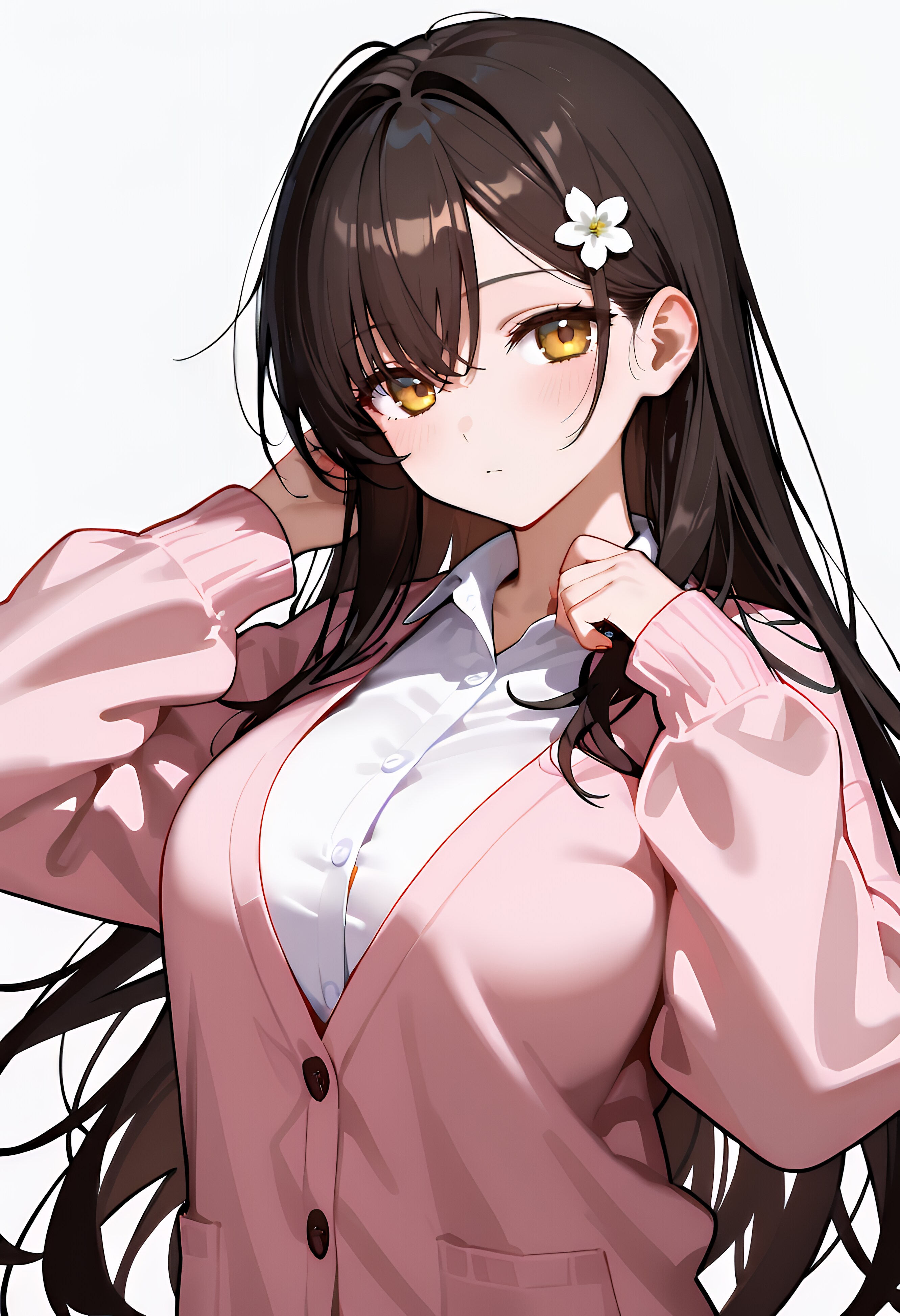 ピンクカーディガン | の人気AIイラスト・グラビア