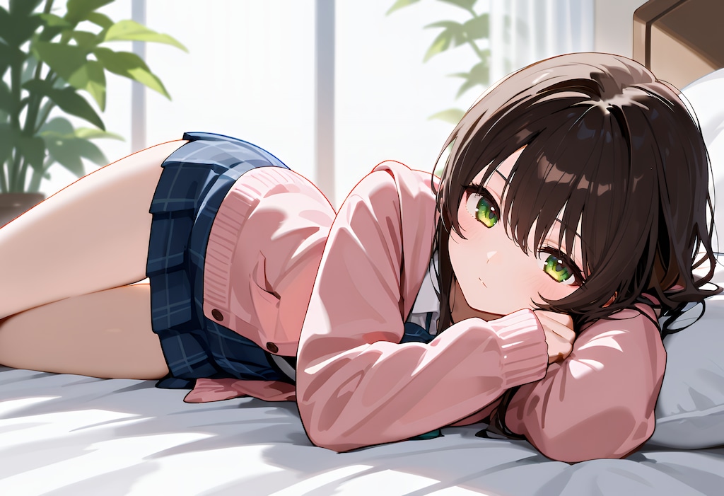 ピンクカーディガン