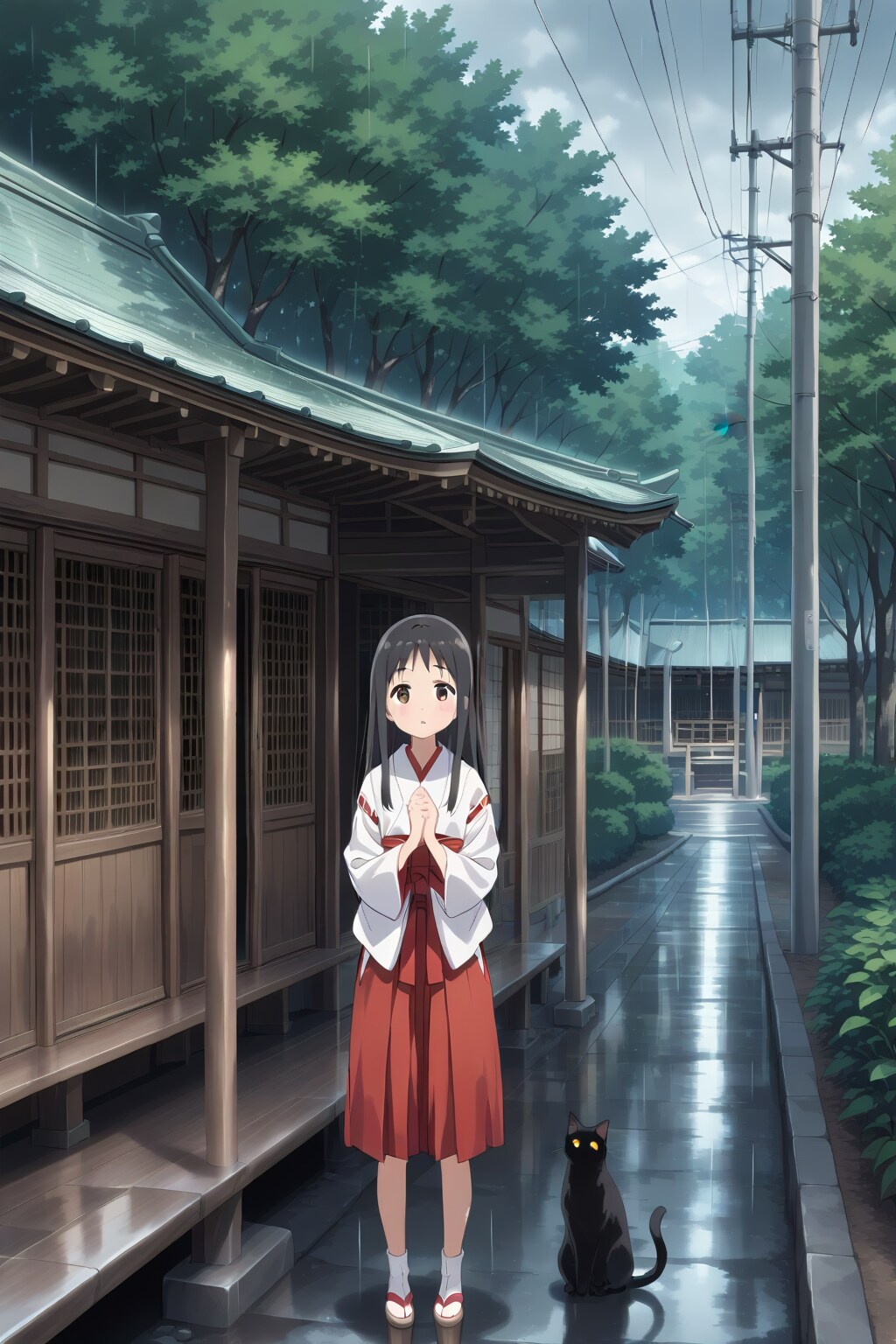 雨に濡れるさくらちゃん | の人気AIイラスト・グラビア