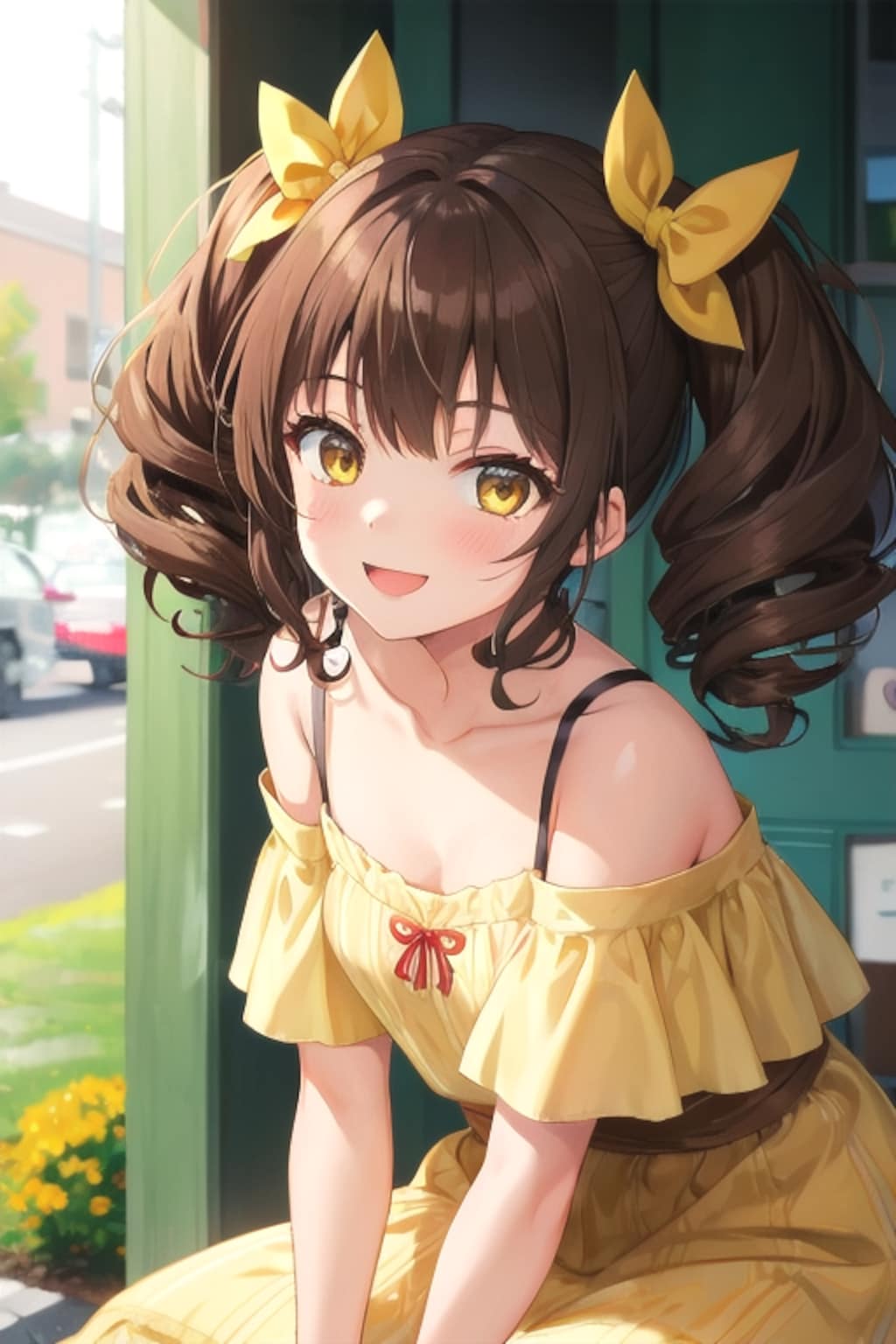 イチョウと記念撮影のなごみちゃん🫶🏻🍁💛*＊