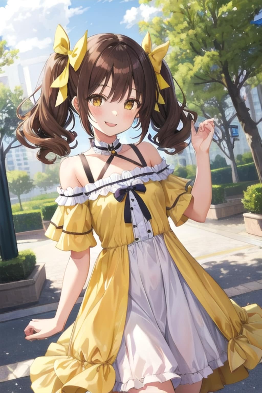 イチョウと記念撮影のなごみちゃん🫶🏻🍁💛*＊