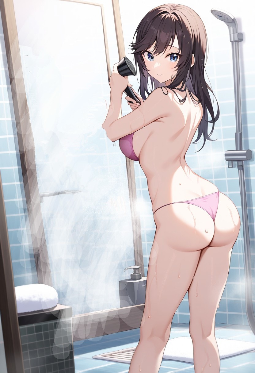 ほたるん、シャワー中