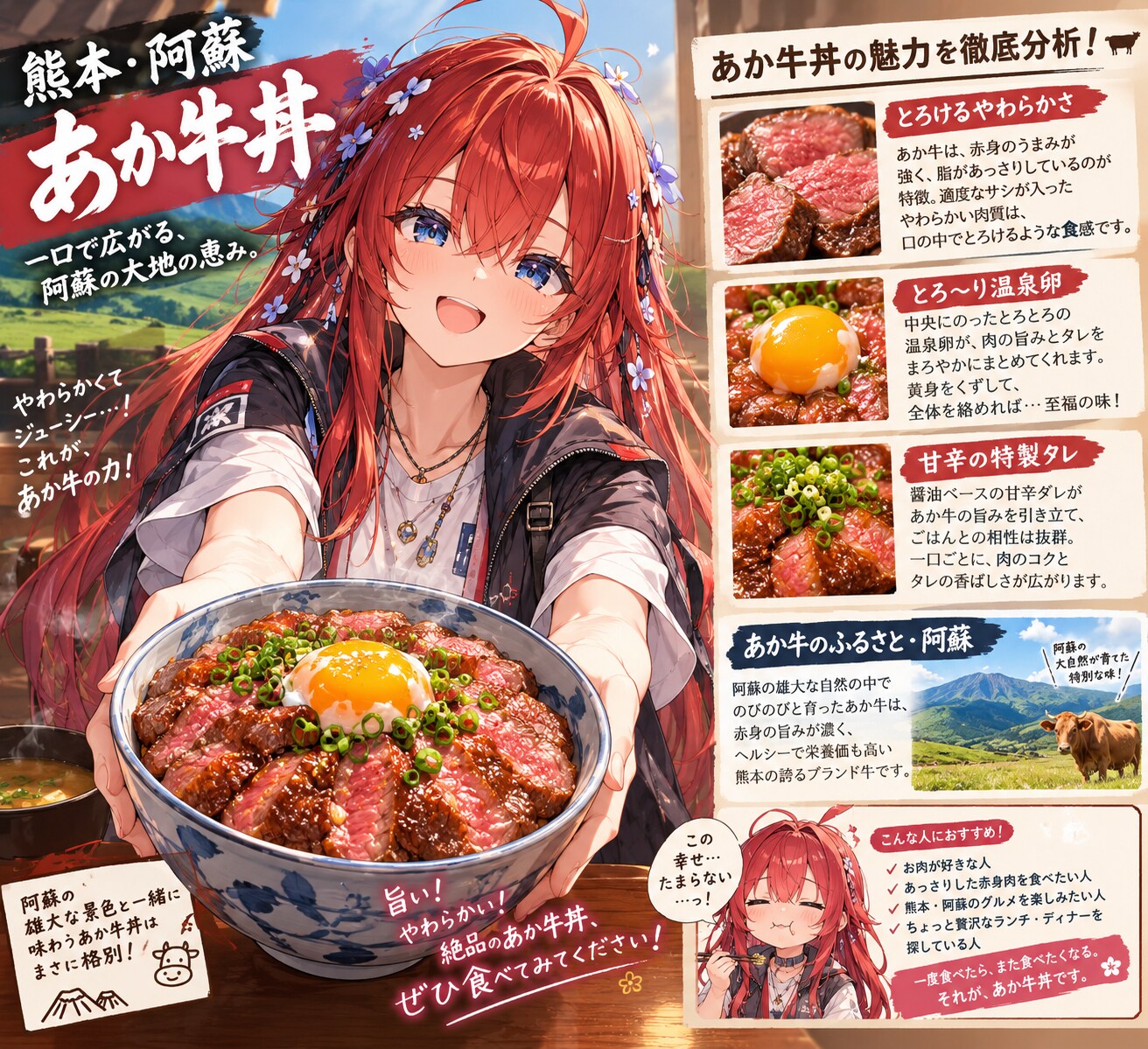 あか牛丼 | の人気AIイラスト・グラビア