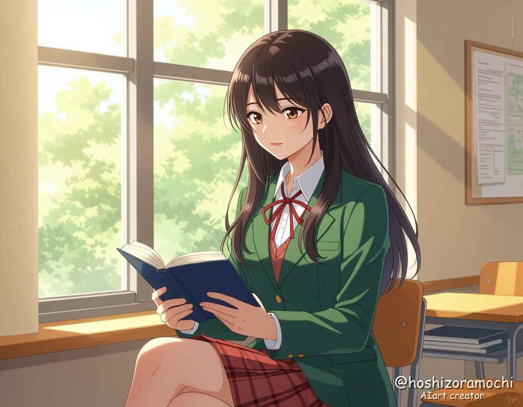 知性の静寂：琥珀色の読書時間 - Intellectual Silence: Amber Reading Time