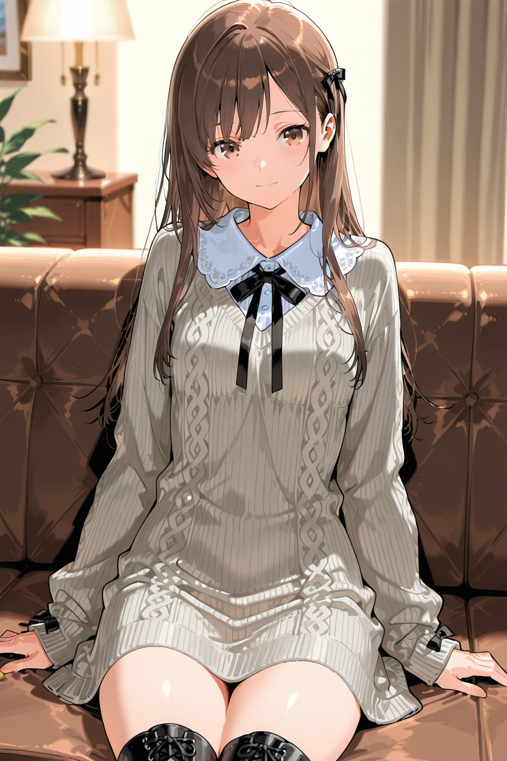 ニットドレスの子