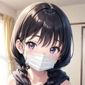 マスクをした若い女の子😷 5枚目